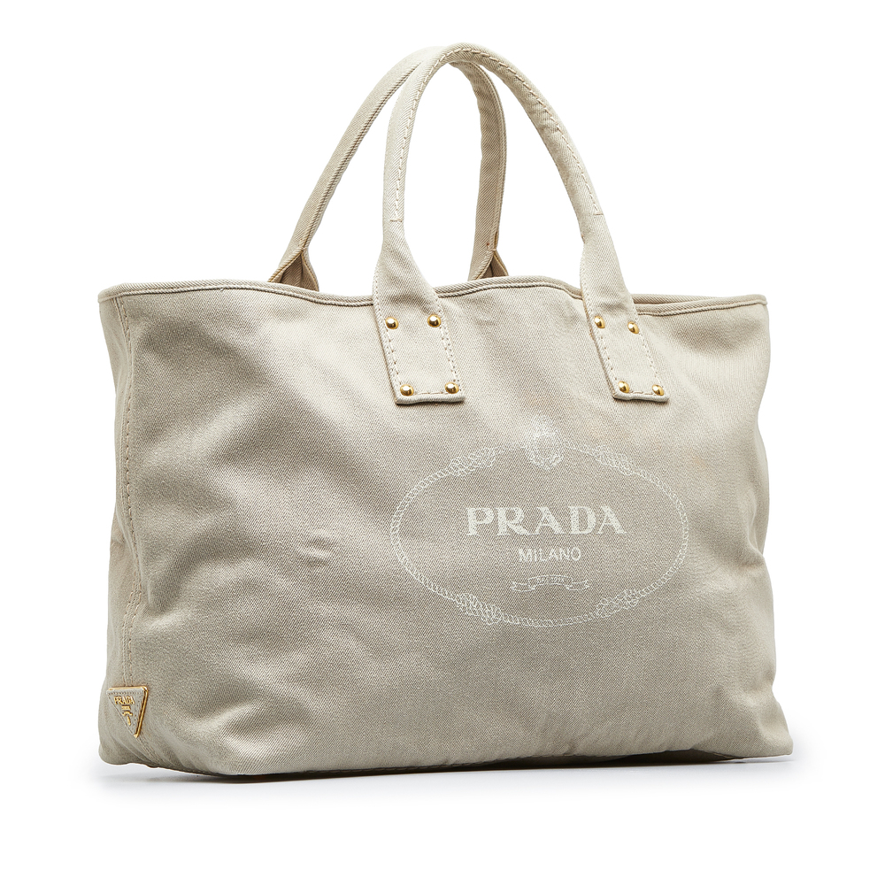 PRADA Canapa Logo Tote Tote Bag - Picture 2 of 10